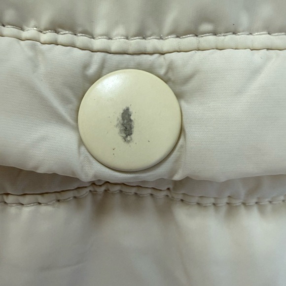 Puffer Vest Medium Reversible Cream and Brown Full Zip Women's Cropped - Picture 8 of 9